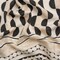 1 Yard Black and White Split Circles Viscose and Linen Woven Panel Print Fabric